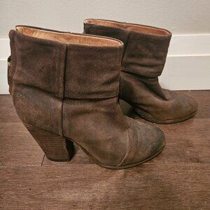RAG & BONE brown leather ankle boots